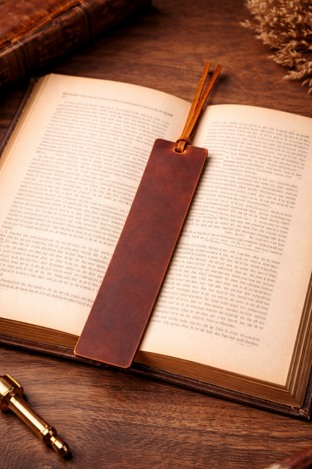 Leather Bookmark, Genuine Leather Personalized Bookmark