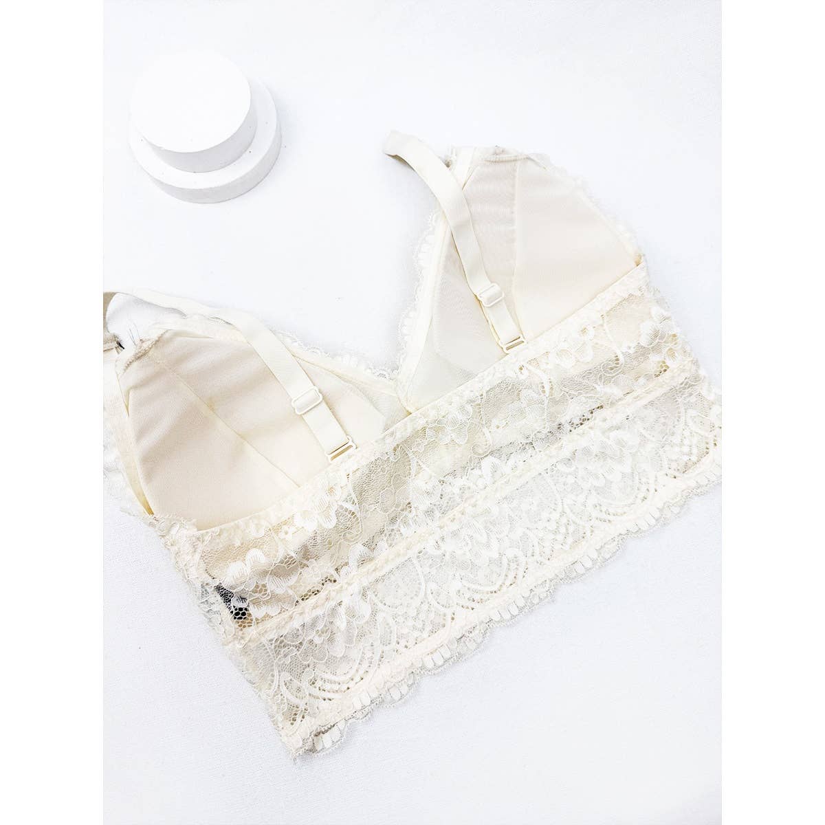 Floral Lace Bralette | Adjustable Straps & Wide Elastic Band