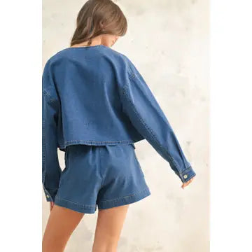 Denim Short with Self Belt