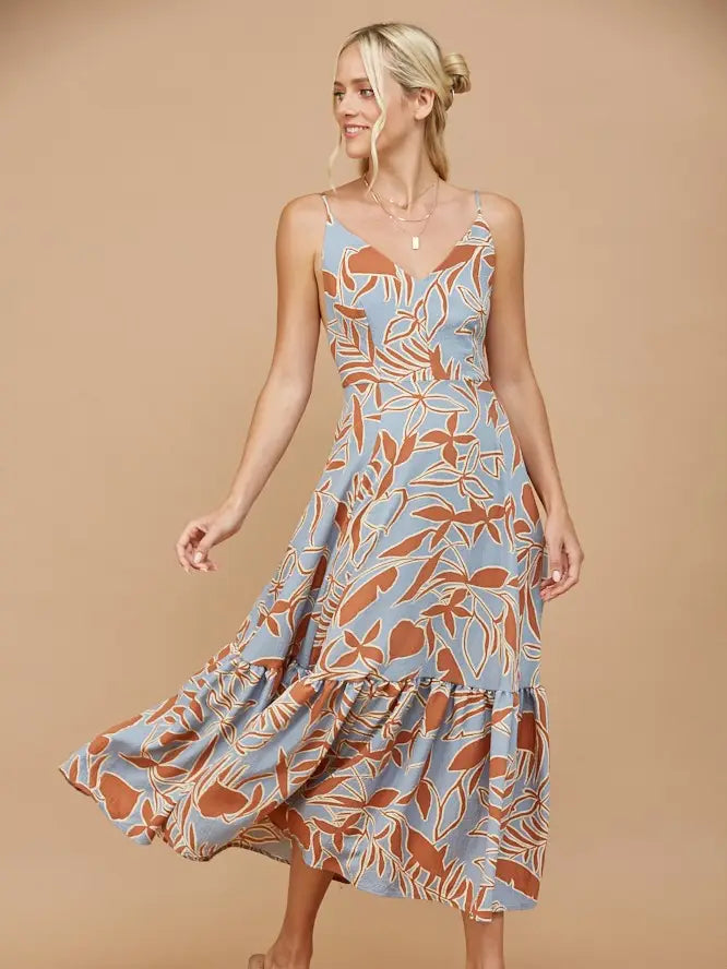 Floral Wide Sweep Midi Dress