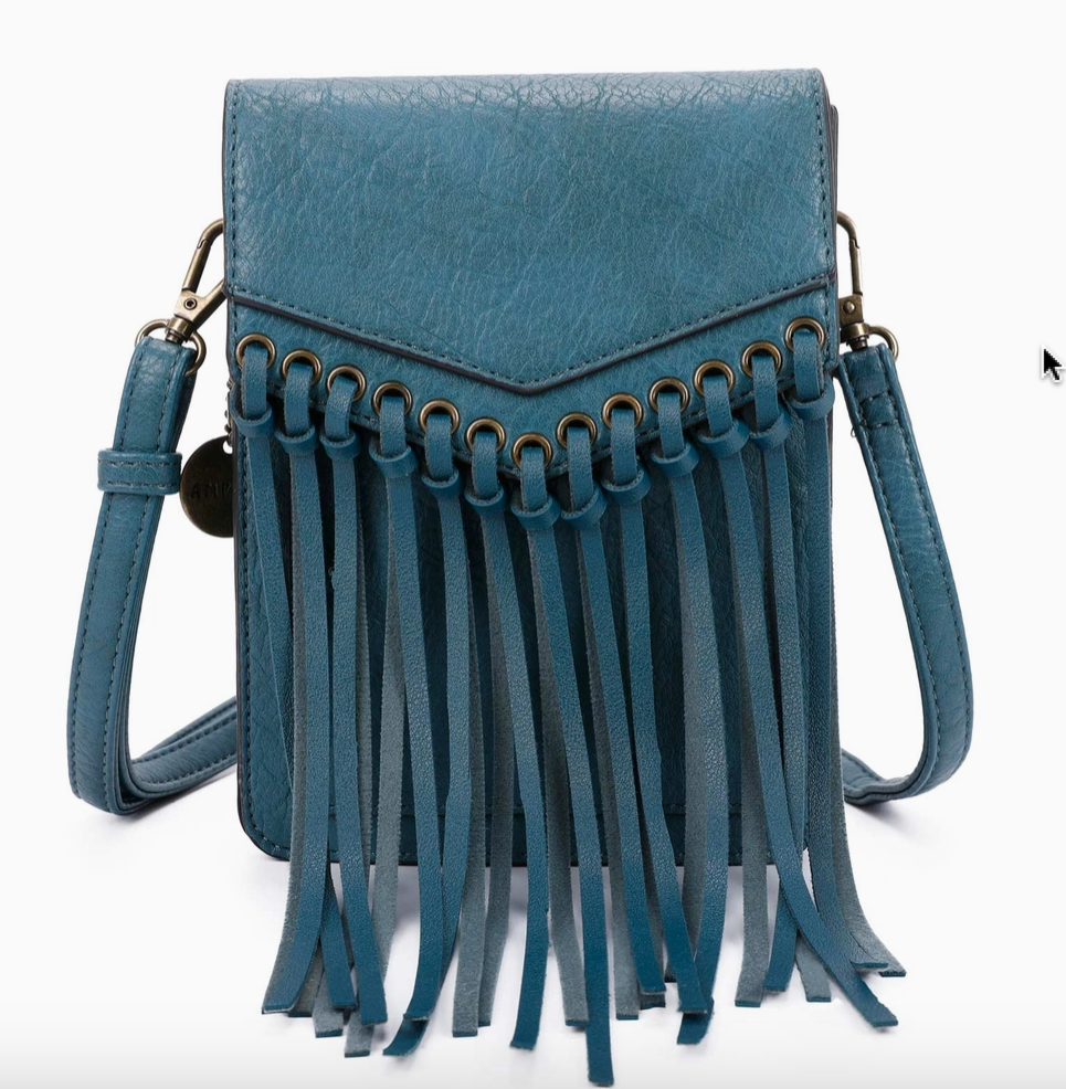 Scarlet Fringe Phonecase Bag, Teal.png