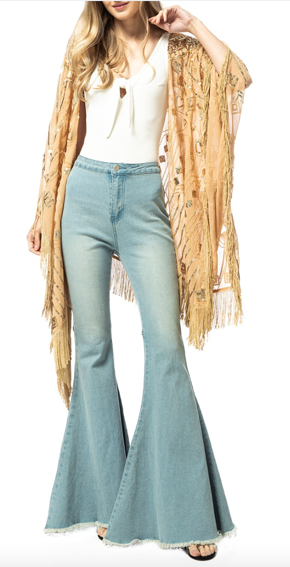 Golden Aura Bohemian Kimono