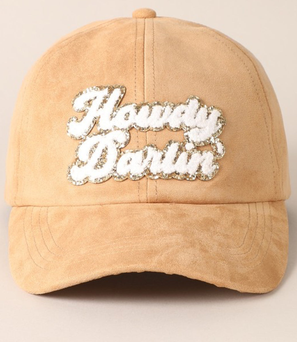 Suede “Howdy Darlin” Baseball Cap