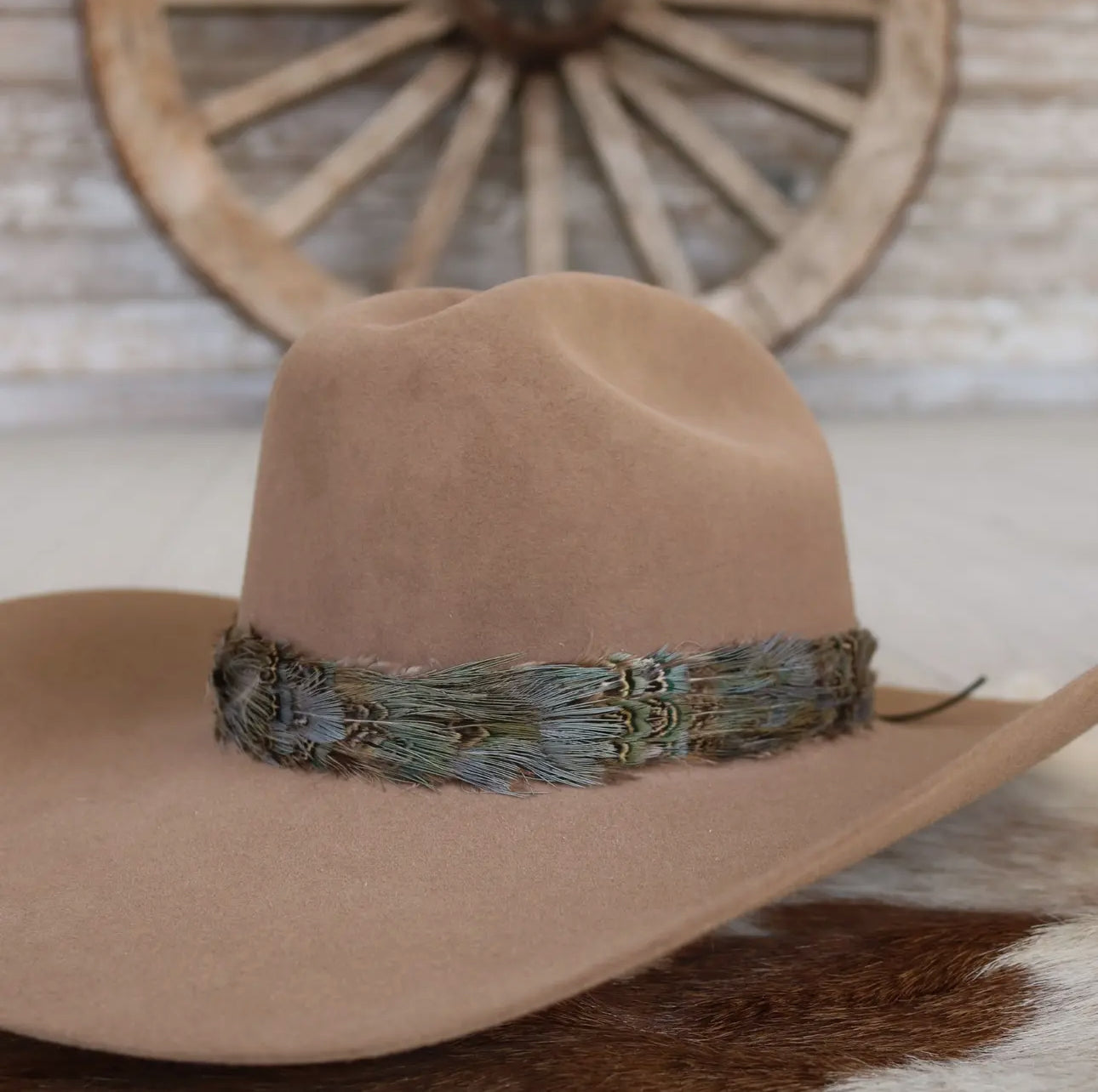 Western Feather Dove Hat Band - Small