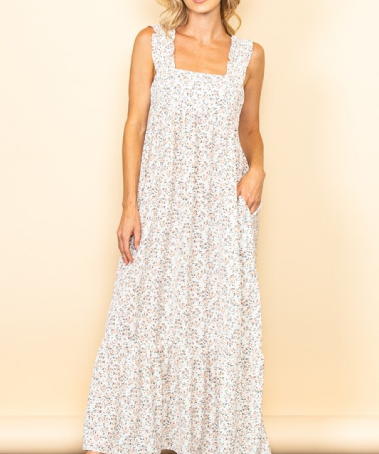 Blossom Breeze Back Tie Maxi Dress
